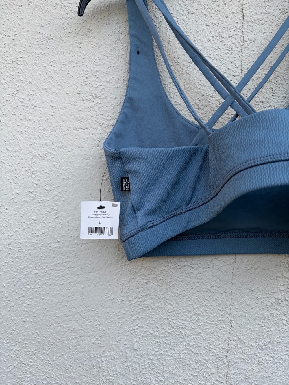 Cotton On: Body Blue Crossback Ribbed Sports Bra women’s Size L - Picture 11 of 11